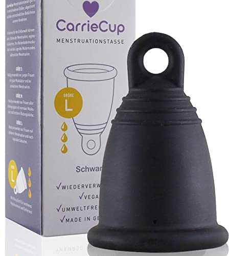 CarrieCup tazza mestruale prodotta in Germania, senza BPA, inodore, alternativa agli assorbenti interni ed esterni, tazze mestruali per l’igiene mensile sostenibile