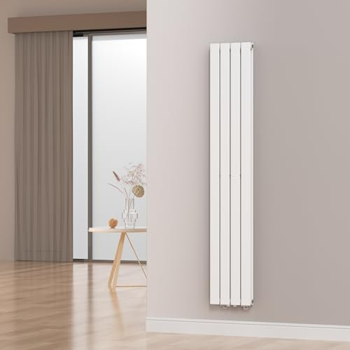 [neu.haus] Radiateur à Panneaux Double Radiateur Design Radiateur Plat Chauffage Central pour Salon Chambre Salle de Bain 1122 W Acier 180 x 30 x 7 cm Blanc