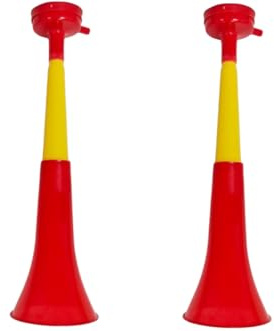 Pandiui23 Trompetas Vuvuzela Dos cuerpos. Accesorio para fútbol y Celebraciones Deportivas. Bocina de Aire ruidosa para la animación Ideal para Transportar (2 Productos, España)