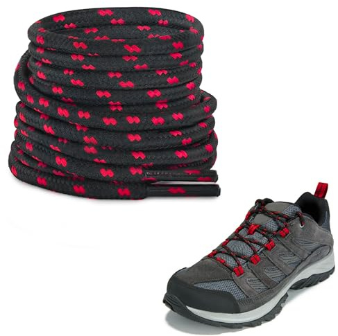 NDTEZUGT 5mm Cordones Redondos para Columbia Botas Cordones Resistentes y Duraderos de Trabajo y Calzado de Senderismo