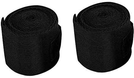 Box Bandagen Morbide e Comfortevoli per Mani e Polsi, Bande da Box Imbottite Antiscivolo per Kickboxing e Allenamento - Nero