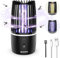 Lampe Anti Moustique, Lampe électrique Anti Insectes 4000mAh Rechargeable USB Piège à Mouche Insectes 360 ° UV Électrique Anti Moustique Veilleuse Intérieur Extérieur Veilleuse (Noir)