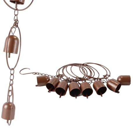 Ausi Hanging Rain Chime Metal Rain Chain Garden Wind Chimes Decorative for Gutter Drainage Home Outside Decor