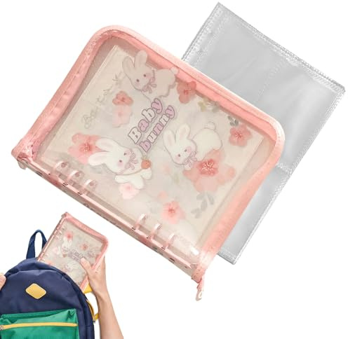 Raccoglitore ad anelli, formato A5, a 6 anelli, portatile, da collezione, per ufficio, studenti, famiglia, scuola, pendolarismo, attività all'aperto, interni, viaggi, casa, aula