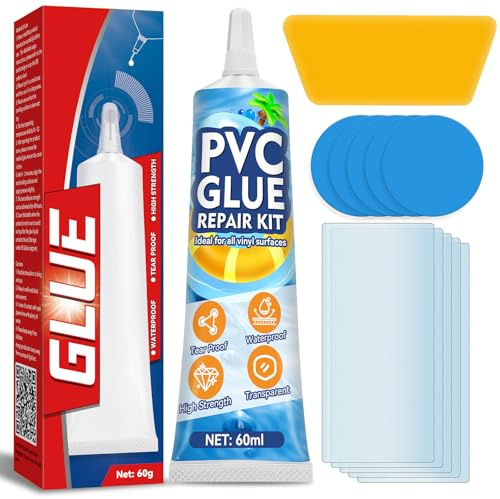 Vigorder Parches Piscina 60ml Kit Riparazione Vinile Impermeabile