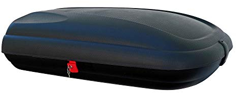 Dachbox VDPBA320 320Ltr carbonlook abschließbar + Aluminium Dachträger Aurilis kompatibel mit Hyundai i30 II Schrägheck (3-5Türer) 2012-2017