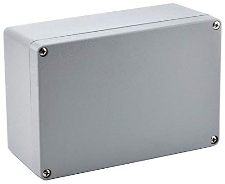 BestTong Aluminum Alloy Metal Large Dustproof Waterproof IP66 Junction Box Extruded Industrial Structure Outdoor Universal Electric Project Enclosure Grey 9.4 x 6.3 x 4 Inches(240mmx160mmx100mm)