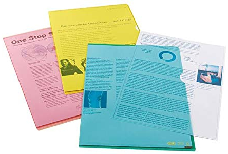 ELBA Sichthülle Premium, DIN A4, PVC, glasklar, blau, 25er, Sie erhalten 1 Packung, Packungsinhalt: 25 er Set