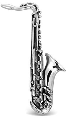 WithLoveSilver Sterlingsilver musik saxofon anteckning melodi musikbrosch pin, na, NA
