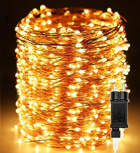 Luci Albero di Natale 200M 2000 LED, Filo di Rame Catena Luminosa Impermeabile Stringa Luci di Natale da Esterno Interno Natalizie Decorazioni per Festa,Nozze, Giardino,Balcone,Matrimonio,Halloween