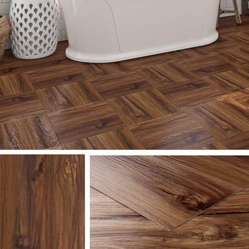 Livelynine Suelo Vinilo Autoadhesivo Madera Natural Baldosas Adhesivas Suelo Madera 30x30CM Impermeable Suelo Vinilico Autoadhesivo Baño Vinilo Suelo Cocina Suelo Laminado Adhesivo Salón, 4 Baldosas