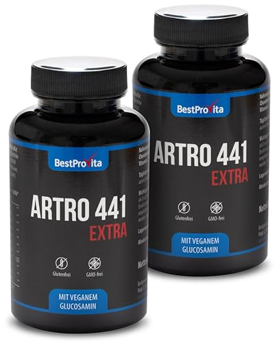 BestProvita Artro 441 Extra Kapseln (2 x 120 Arthrose Kapseln) – Natürliche Unterstützung bei Gelenkschmerzen und Arthrose