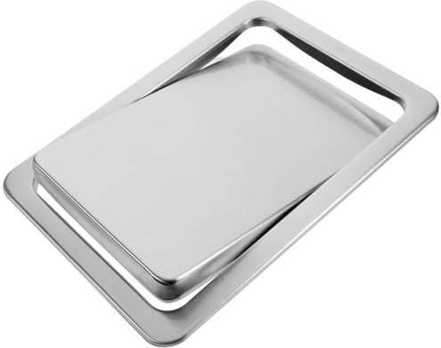 PRETYZOOM Cubierta De La Tapa Del Cubo De Basura Tapa Empotrada De Acero Inoxidable Ojal De Basura Tapa De Basura Baño Suministros De Cocina Escritorio Acero Inoxidable 430 Casa De Molusco
