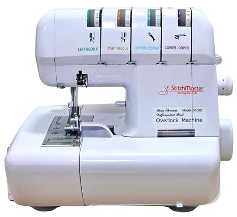 Stitchmaster S100D 2, 3 & 4 Thread Overlocker, including 180 degree opening for 2, 3 and 4 Thread with easy threading system - LIMITED STOCK