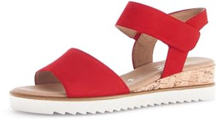 Gabor Damen Keilsandalen, Frauen Sandalen,Strandschuhe,Keilsandaletten,Keilabsatz,Wedge-Heel,hoch,Sommerschuhe,fire (Kork/Creme),37 EU / 4 UK