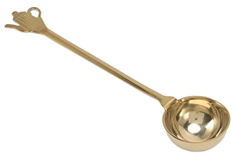 XIASABA Golden Kitchen 20×5×3 Cucchiaio dosatore per caffè in acciaio inox con manico dorato Cucchiaio dosatore per chicchi di caffè Latte in polvere Tè