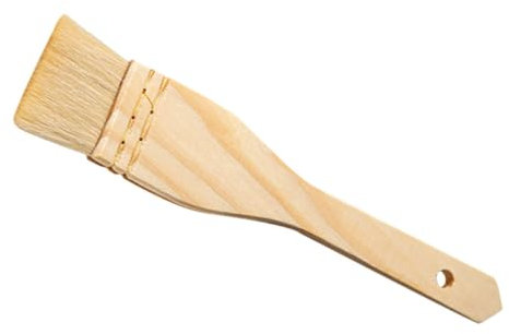 Cabilock Cepillo para Parrilla De Lana para Untar Cepillo De Repostería Mango De Madera De Barbacoa para Cocinar y Hornear Utensilio De Cocina para Asar Parrilla