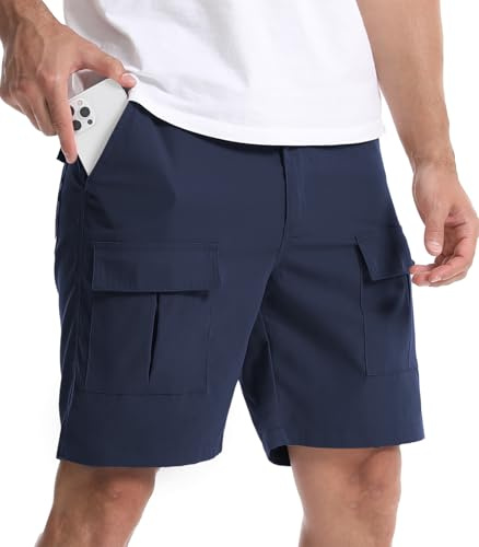 Suwangi Cargo Short Homme Casual Bermuda Pantalon Short de Court Eté Léger avec 6 Poches