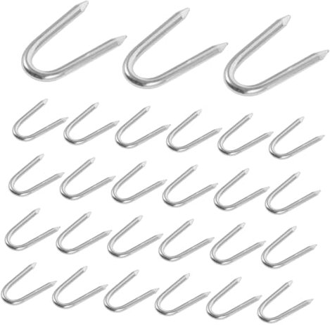 ibasenice 1 Juego Malla De Alambre De Clavos De Hierro Alfileres De Paisaje Apuestas Cerca Fernet Fuerte Fijación Vallas De Jardín Clavos Herramienta De Fijación De Vallas Planchar 50 Piezas