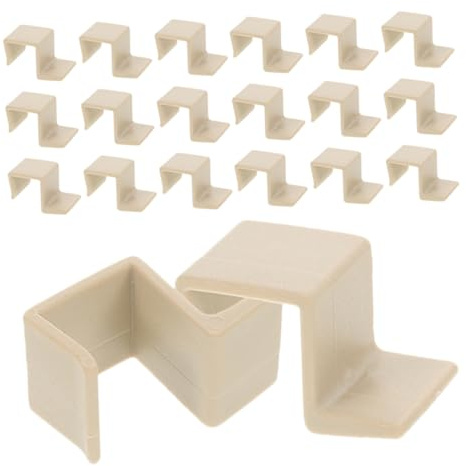 Milisten Supports en Plastique Beige Crochets Polyvalents Lot de 20 et Fixation Centrale, Accessoires Essentiels pour Cadre de Lit Bébé pour Berceau Sécurisé