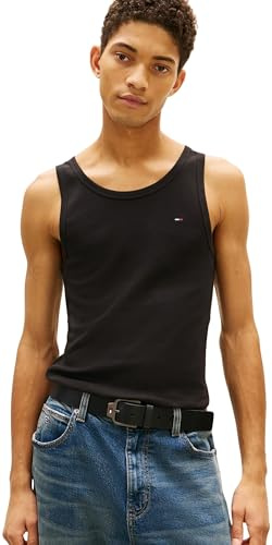 Tommy Jeans TJM Xslim 2pck Rib Tank Ext Dm0dm20769 Autres T-Shirts Homme (Lot de 1)