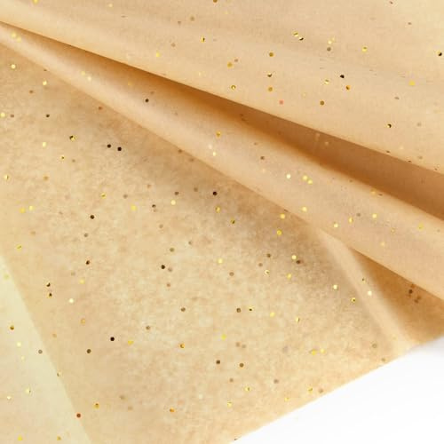 20 Blatt Glitter Seidenpapier, 50x66cm Braun zum Einwickeln Glitzerpapier Seidenpapierblätter für Blumenstrauß Geschenkpapier Geburtstag Geschenkverpackung Bastelzubehör Papierblumen