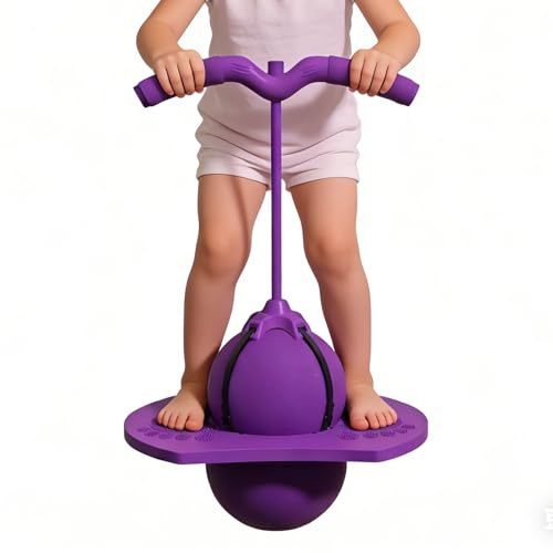 Ballon De Saut D'équilibre - Jouet D'entraînement Avec Poignée Pour La Coordination Tremplin Pour L'entraînement Aux Figures De Saut | Équipement De Jeu Pour Et Adultes, Maison, Salon, Exercic