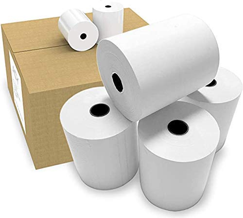 True-Ally Rollo de papel térmico de 79 mm x 50 m (55 g/m²), ideal para facturación, máquina POS (TA-POS7950) (paquete de 10 rollos) (79 mm x 50 m, 10 rollos)