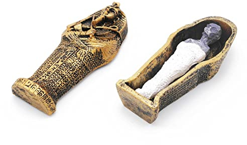 Kocris Casa Statues de cercueil égyptien, petite figurine de reptile pour aquarium, terrarium, décoration d'aquarium, tortue d'Égypte, lézard, décoration égyptienne, bronze