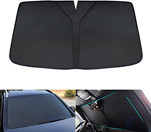 SAXTZDS Apto para Mercedes Benz Clase e W211 2002-2009, Parasol para Parabrisas, Parasol de Coche de Cobertura Completa, protección Solar Interior automotriz, Negro, 120x60cm