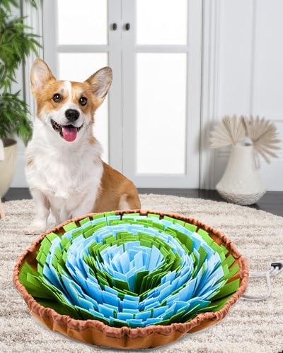 Estefanlo Snuffle Mat for Dogs Washable Snuffle Mat Dog Snuffle Mat Toy for Dogs Puppies(48 x 48cm)