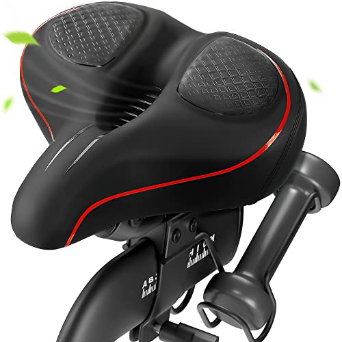 Oversized Bike Seat for Peloton Bike & Bike+, Wide Bicycle Saddle Replacement Seats Compatible with Peloton Bikes, Exercise or Road Bikes, Seat Cushion for Men & Women, Accessories for Peloton