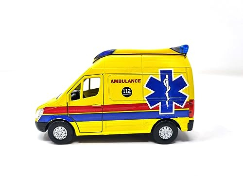 PLAYJOCS GT-8174 Ambulance.Vehículo metálico, Juguete para niños y coleccionistas.