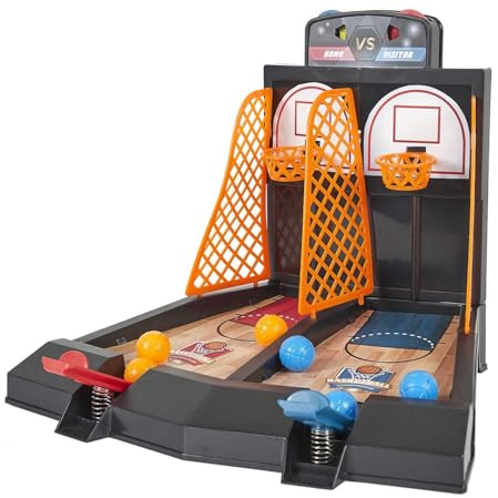 MISTER GADGET, MG3560, Spiel von Basketball Im Duo, Perfekt für die Liebhaber des Sports, Farben Grau, Orange, Braun, Ideal für Spielen drinnen oder draußen
