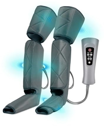 NK Massaggiatore per gambe, 6 modalità di massaggio complete e parziali, 3 livelli di intensità per ciascuna modalità, funzione di riscaldamento, compressione dell'aria per il rilassamento muscolare.