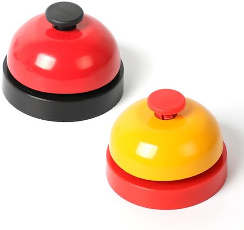 Arrderly Set of 2 Table Bell, Reception Bell with Crisp Bell, Made for Kitchen, Restaurants, Hotels, Bars