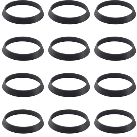 Lyeteung 12 PCS 43x38x5 mm Cone Seal Ring, Waste Pipe Seal Ring, Silicone Washers for Plumbing, Sink Drain Gasket, Slip Joint Washer, for 1 1/2 Inch Drain Pipe Sink Odour Trap Siphon