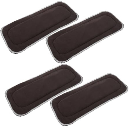 DECORNIJIA Inserti Pezzi per Pannolini Bambù in Tessuto e Carbone Strati Microfibra, 5 ad Alta Assorbenza Tecnologia Nanoassorbente, 4 Uso Notturno e Viaggi Lunghi