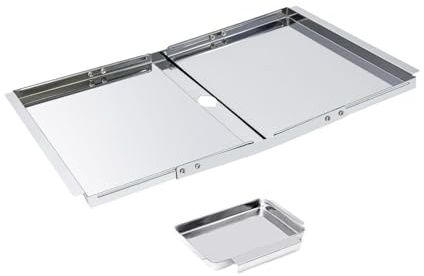 Sharplace Bandeja con Bandeja para Modelos de Parrilla a Gas Bandeja de Goteo de Acero Inoxidable Bandeja para Parrilla de Barbacoa para Césped Patio Interior Y