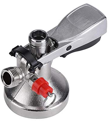 Yosoo G Type Keg Coupler Beer Stainless Steel Dispenser Beer Keg Tap Beer Faucet System G Coupler Wine Accessories for Homebrew Couple Head