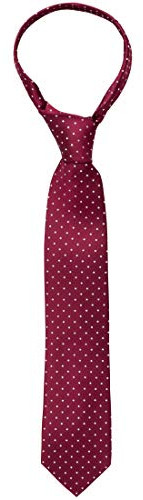 ETERNA Herren getupfte Seiden-Krawatte bordeaux One Size_H