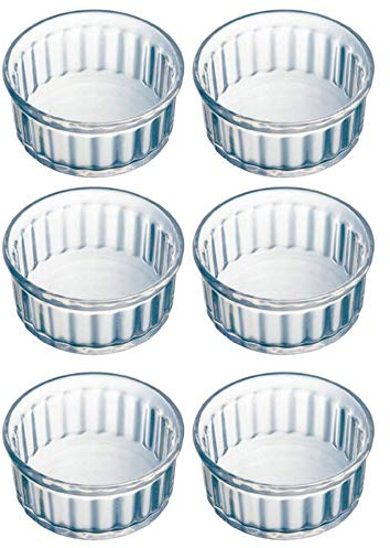 Pyrex Classic Individuals Glass Ramekin High Heat Resistance 10cm Transparent (Pack of 6) (6)