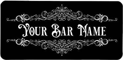 Tapis de bar en caoutchouc personnalisé sans bordure avec décoration traditionnelle #9 Blanc