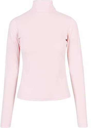 Urban Classics Damen Ladies Modal Turtleneck Longsleeve pink, XXL