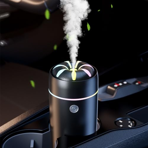 Gonlink Luftbefeuchter, Smart Humidifier Klein, Ultraschall Cool Mist Auto Diffuser, 100ML Raumbefeuchter für Schlafzimmer Pflanzen Büro (Schwarz)