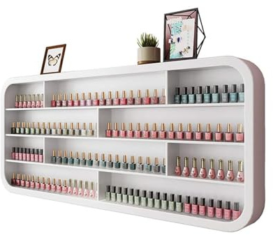 TONAUA Nagellack-Regal Für Die Wand, Für Nagelstudio, Wandmontage, Nagellack-aufbewahrungsregale, Organizer, Vitrine Für Ätherische Öle, Aufbewahrungsregal Für Make-up/Kosmetik/Parfüm