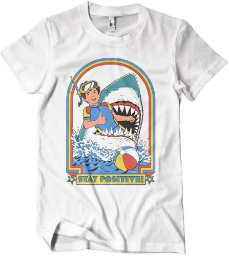 Steven Rhodes Stay Positive T-Shirt White-2XL