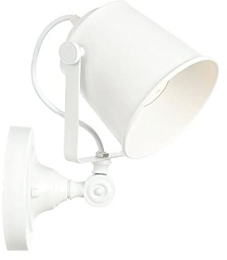 Lampade, Applique da Parete Semi-Incasso - Lampade a Braccio oscillante E26 E27, Lampada Industriale retrò Bianca, Compatibile con Illuminazione di Portico, corridoio, Cucina, fatt