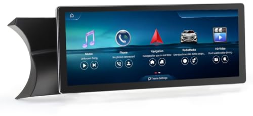 Erisin 10,25 8-núcleo 4GB+64GB Android 14 Radio Coche GPS Navegador para Mercedes Benz Clase C W204 S204 NTG 4.5 IPS Pantalla táctil Bluetooth 5.1 CarPlay Android Auto WiFi 4G Dab+ USB DSP Estéreo