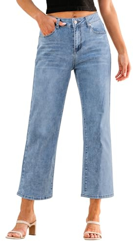 Roskiky Crop Jeans Blue Jeans Cropped Trousers Lakeside Blue L